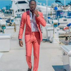 Newinlook Peach Shawl Lapel Prince Suit for Wedding - Simple 2 Pieces