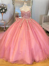 Off-Shoulder Pink Tulle Quinceanera Dress with Floral Applique & Beaded Sparkle Perfect for Sweet 16 & Birthday Galas
