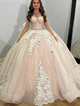 Exquisite Off-Shoulder Lace Ball Gown Sleeveless Tulle Quinceanera Dress with Sweep Train for Sweet 16