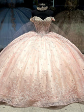 Off-Shoulder Ball Gown 3D Floral Applique & Beaded Pink Tulle Quinceanera Dress for Princess Parties & Sweet 16 Celebrations