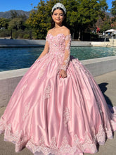 Exquisite Pink Satin Quinceanera Dress Off-Shoulder Ball Gown with Lace Appliques & Beaded Details for Sweet 16 Celebrations