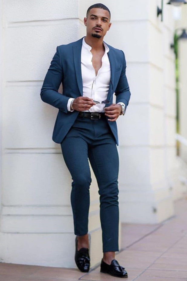 Newinlook Elegant Dark Navy Bespoke Suit for Groom and Groomsmen