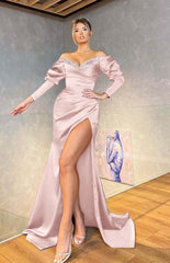 Newinlook Long Sleeves Royal Blue Mermaid Evening Dress