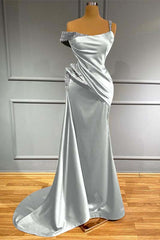 Newinlook Long Mermaid Off-The-Shoulder Ruffles Evening Dress With Beads