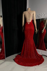 Newinlook Red Sleeveless Stunning Evening Dress With Split