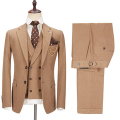 Newinlook Popular Brown Dinner Formal Bespoke Suit with Notched Lapel for Prom