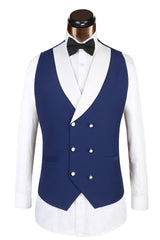 Newinlook Handsome White Lapel Three-Piece Wedding Suit for Groom