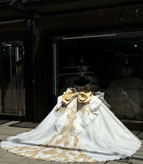 Exquisite Gold-Beaded Off-Shoulder Ball Gown Tiered Princess Evening Dress for Quinceanera & Sweet 16 Celebrations