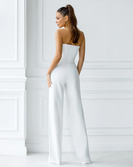 Newinlook Gorgeous Strapless White Jump Suit