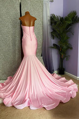 Newinlook Pink Sleeveless Beading Mermaid Evening Dress