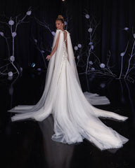 Newinlook White Charming Slim Deep V-Neck Sleeveless Beading Evening Dress