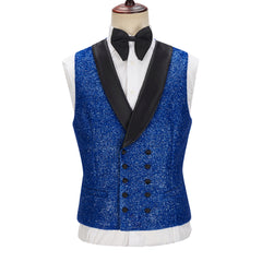 Newinlook Sparkling Royal Blue Three-Piece One-Button Prom Suit