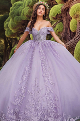 Exquisite Purple Quinceanera Dress Sweetheart Neckline Beaded 3D Flower Appliques & Lace-Up Bow Ball Gown for Sweet 16 & Special Occasions