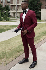 Newinlook Stylish Burgundy Tyler Bespoke Homecoming Suit for Guys, Two Pieces