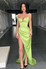 Newinlook Light Green Mermaid Sweetheart Evening Dress With Split