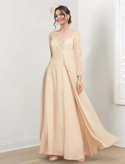 Jewel Neck Mother of the Bride A-Line Princess Dresses