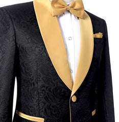 Newinlook Black One Button Groom and Groomsmen Suits - Two Pieces