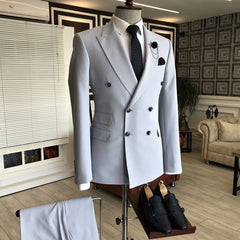 Newinlook New Arrival Double-Breasted Peaked Lapel Wedding Suit for Men