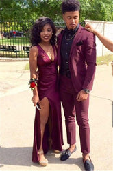 Newinlook Burgundy Casual Prom Party Suit - 2 Pieces for Man