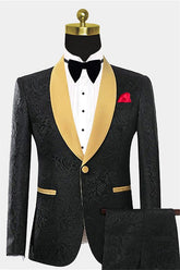 Newinlook Black One Button Groom and Groomsmen Suits - Two Pieces