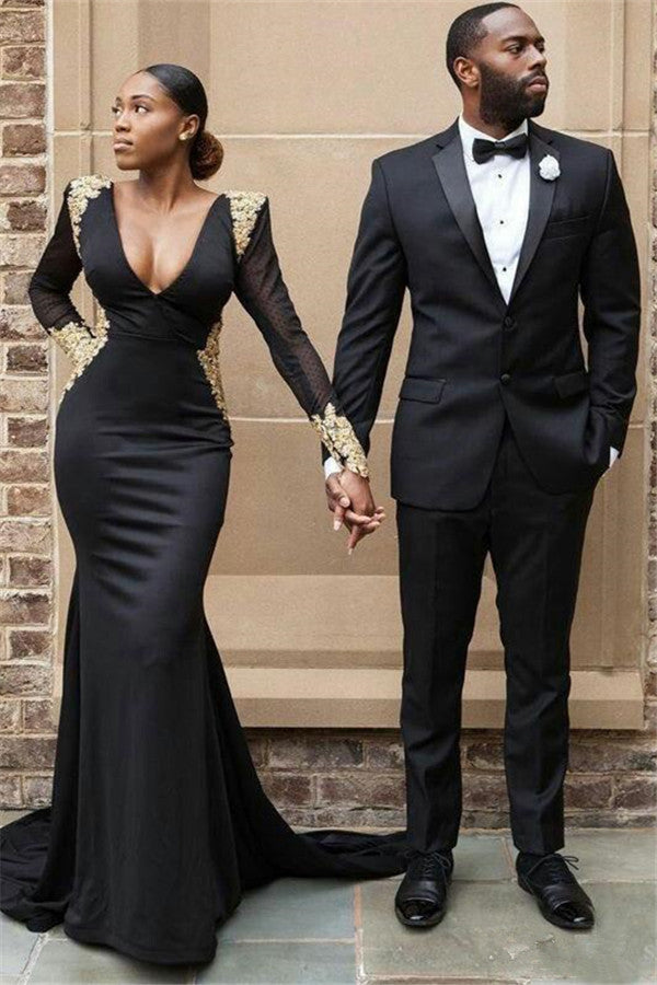 Newinlook Stylish Black Two-Piece Formal Business Prom Suit