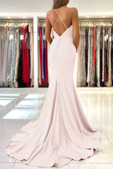 Newinlook Red Spaghetti Strap Mermaid Long Evening Dress