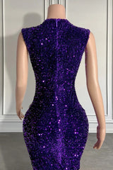 Elegant Sequined Sleeveless Mermaid Prom Dresses with Beadings