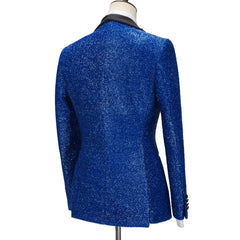 Newinlook Sparkling Royal Blue Three-Piece One-Button Prom Suit