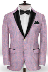 Newinlook Lavender Jacquard Casual Prom Attire for Guys 2024, Two Pieces