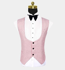 Newinlook Reception Suit - Pink Jacquard Tuxedo on Sale for Groom