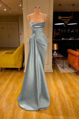 Cabernet Spaghetti Strap Sleeveless Pleated Formal Dress Mermaid With Ruffles