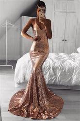 Newinlook Sleeveless V-Neck Sequins Evening Dress