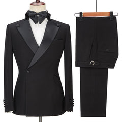 Newinlook Elegant Black Ring Bearer Suit with Peaked Lapel