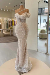 Newinlook Beaded Sequins Mermaid Evening Dress