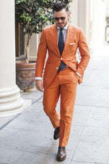 Newinlook New Arrival Notched Lapel Modern Linen Wedding Suit for Men