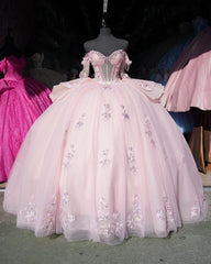 Exquisite Ball Gown Off-Shoulder Sleeveless Beaded Crystal Tulle Quinceanera Dress for Sweet 16 & Birthday Parties