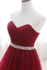 Newinlook Sweetheart Burgundy Evening Dress Long
