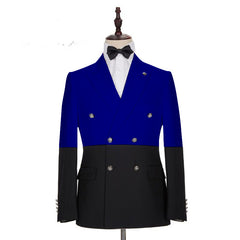 Newinlook Elegant Royal Blue Double-Breasted Tuxedo Suit for Wedding