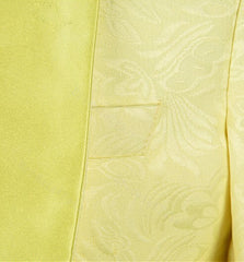 Newinlook Yellow Jacquard Morning Suit - Three Pieces Notch Collar