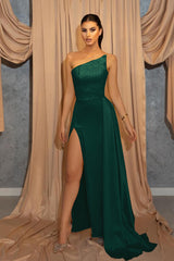 Newinlook Sky Blue Mermaid Sleeveless Split Evening Dress With Sequins