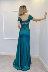 Newinlook Off-The-Shoulder Evening Dress With Appliques