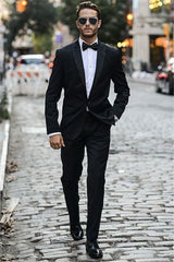 Newinlook Casual Black Dinner Suit - New Arrivals All Black Tuxedo for Wedding Reception