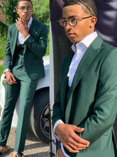 Newinlook Bespoke Dark Green Three-Piece Suit for Groom and Groomsmen