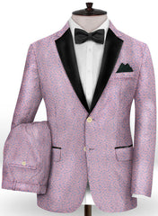 Newinlook Lavender Jacquard Casual Prom Attire for Guys 2024, Two Pieces