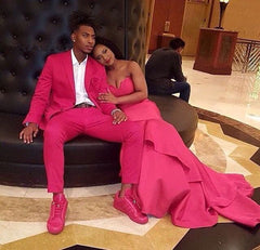 Newinlook Notched Lapel Prom Suit - William Party Bespoke for Man, Fuchsia