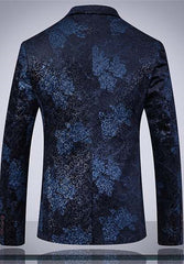 Newinlook Fashion Dark Navy Lapel Men's Dinner Formal Three-Piece Business Prom Tuxedos