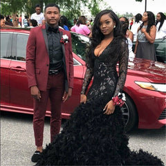 Newinlook Fashionable Black Lapel Two-Piece Designer Wedding Suit on Sale