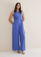 Newinlook Glamorous Jewel Sleeveless Belt Customizable Jump Suit