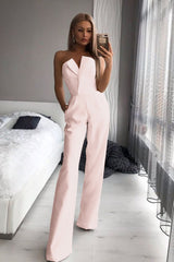 Newinlook Gorgeous Strapless White Jump Suit
