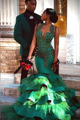 Newinlook Green Stunning Sleeveless Charming Evening Dress